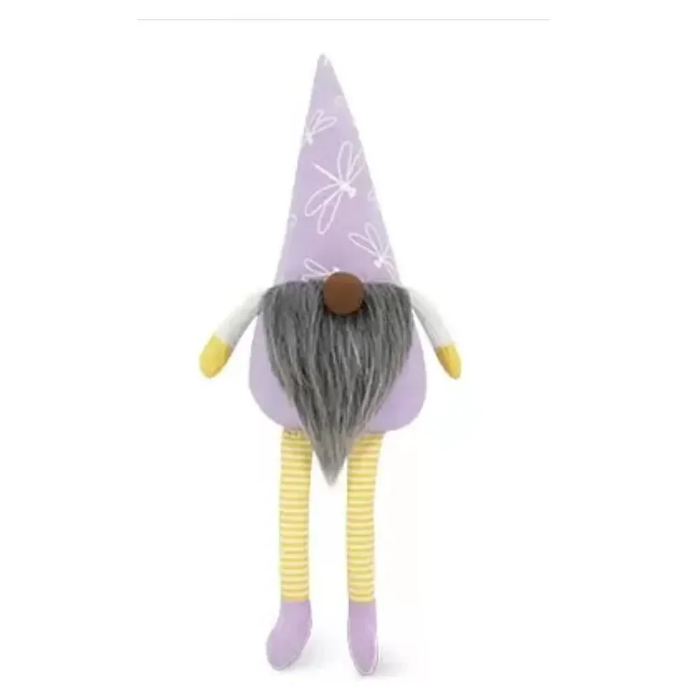 New! Springime Easter Decorative Shelf Gnome with Dragonfly!